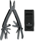 Victorinox Swiss Tool Spirit MXBS Swiss Army Knife, 24 Lockable Functions Swiss Made Multitool with Large Blade, Pliers and Wire Cutter - Black with Nylon Pouch