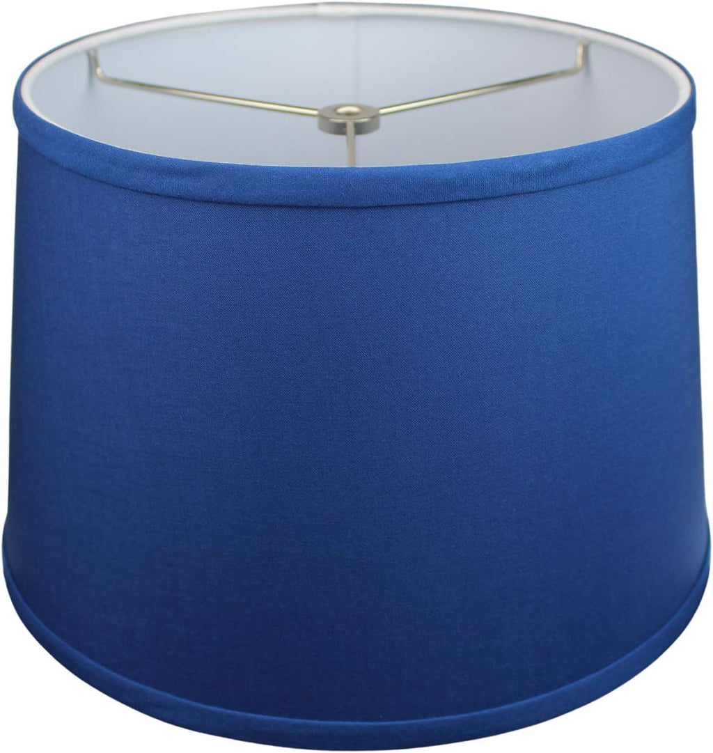 FenchelShades.com Set of 2 Lampshades 10' Top Diameter x 12' Bottom Diameter x 8' Slant Height with Washer (Spider) Attachment. Attaches to Lamps with an existing Harp (not included) (Linen Prussian)