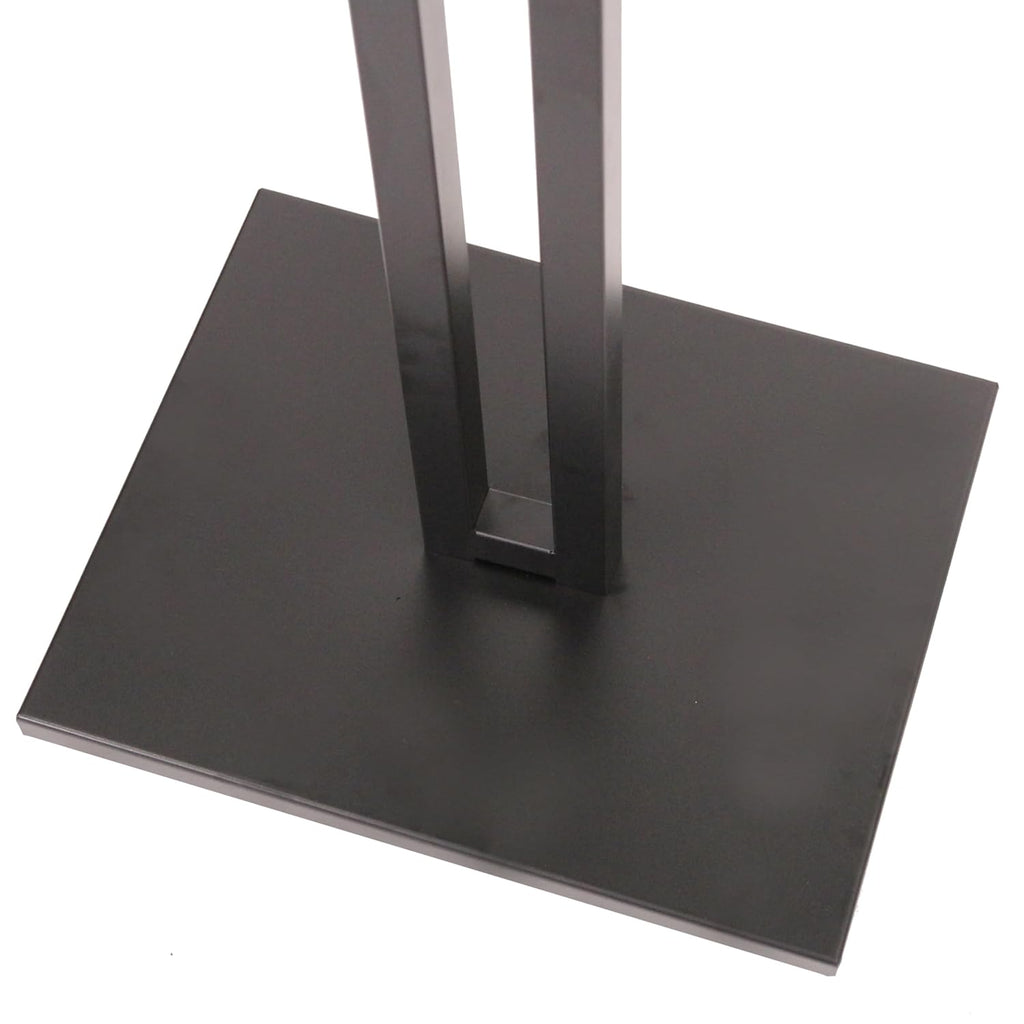 SSWBasics Clothing Rack - Black 2-Way - Straight & Slanted Arms with Black Matte and Chrome Accents - Adjustable From 48' to 72' - Use for Retail, Restaurants, and Home Storage