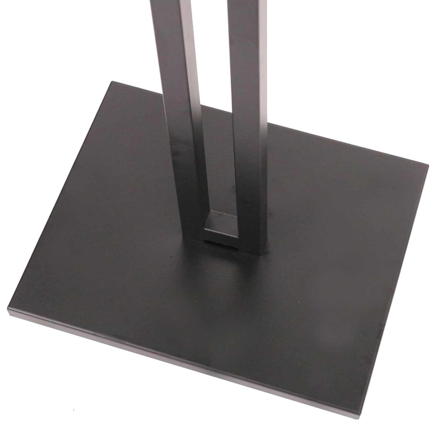 SSWBasics Clothing Rack - Black 2-Way - Straight & Slanted Arms with Black Matte and Chrome Accents - Adjustable From 48' to 72' - Use for Retail, Restaurants, and Home Storage