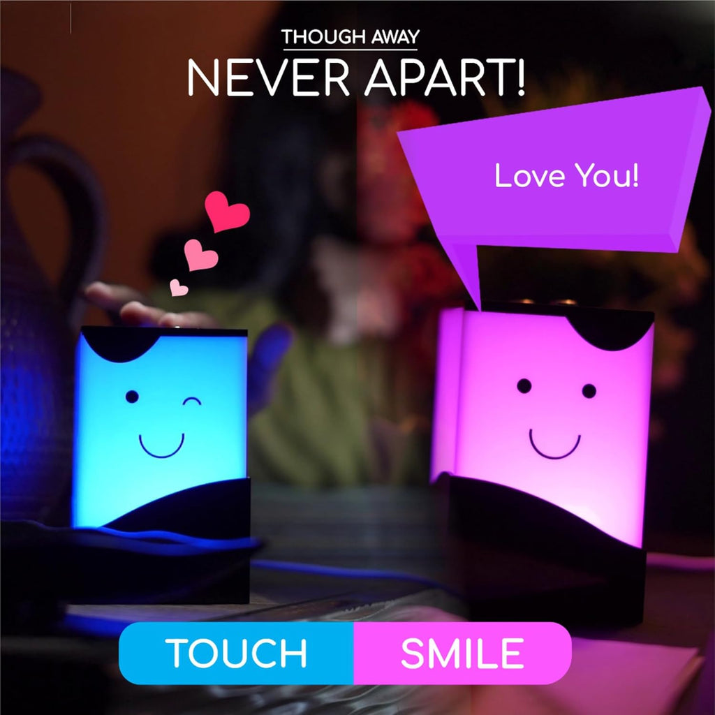 ZOCI VOCI Friendship Lamps, Telepathy Toddlers, Long Distance WiFi Touch Light, Stay Connected from Anywhere, 250+ Colors, Gift for Couples, Friends & Family, Father's Day, No Subscription (Set of 4)