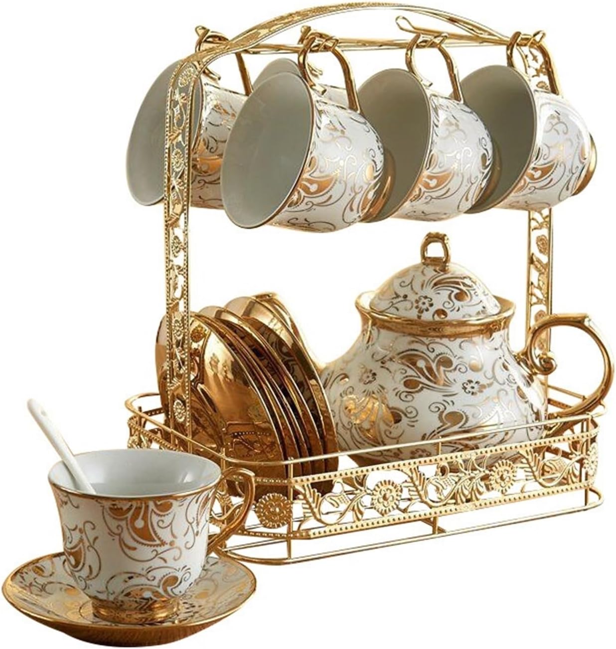 Beverage Serveware Teapot set living room household European ceramic cup heat-resistant cold kettle cold kettle water cup Water Carafe