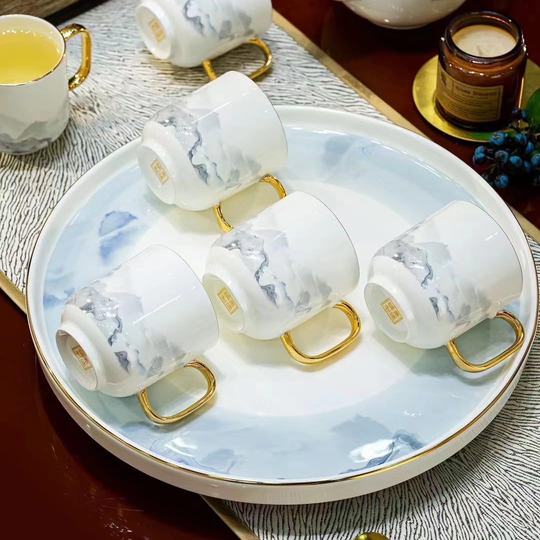 Beverage Serveware 8-piece ceramic water set, coffee set, household afternoon tea reception cup, kettle set, gift box Water Carafe