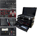 3 Drawer Tool Chest 439-Piece Mechanics Tool Set with Lock, Portable Household Tool Kit Heavy Duty Metal Tool Box for Garage, Warehouse,Workshop and Auto Repair (Black)
