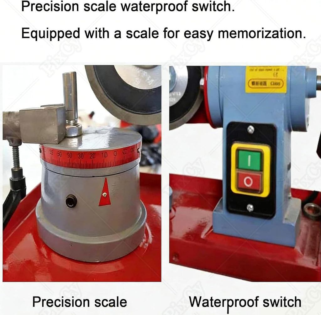 Circular Saw Blade Sharpener, Multi Tool Blade Sharpener Dry Wet Grinder Machine with Adjustable Angle, Waterproof Switch for Plastic, Wood, Aluminum Alloy Blades 550W