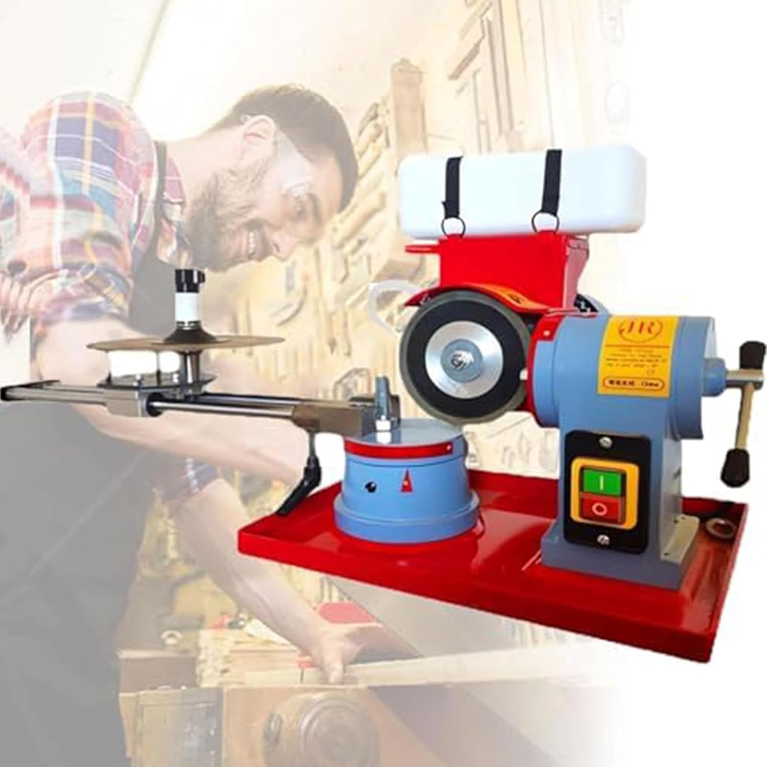 Electric Circular Saw Blade Sharpener, Multi Tool Blade Sharpener, Dry Wet Circular Saw Blade Sharpener 2850rpm Saw Blades Polishing Machine Carbide Tips Sharpening Tool 250W