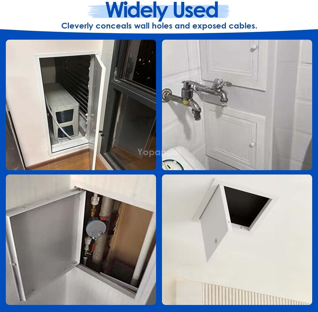 White Metal Access Panel for Drywall and Ceiling, Paintable Inspection Door Flush Plumbing, Electricity, Heating Hatch, Bathroom Services Hole Cover(24x32in/61x81cm)