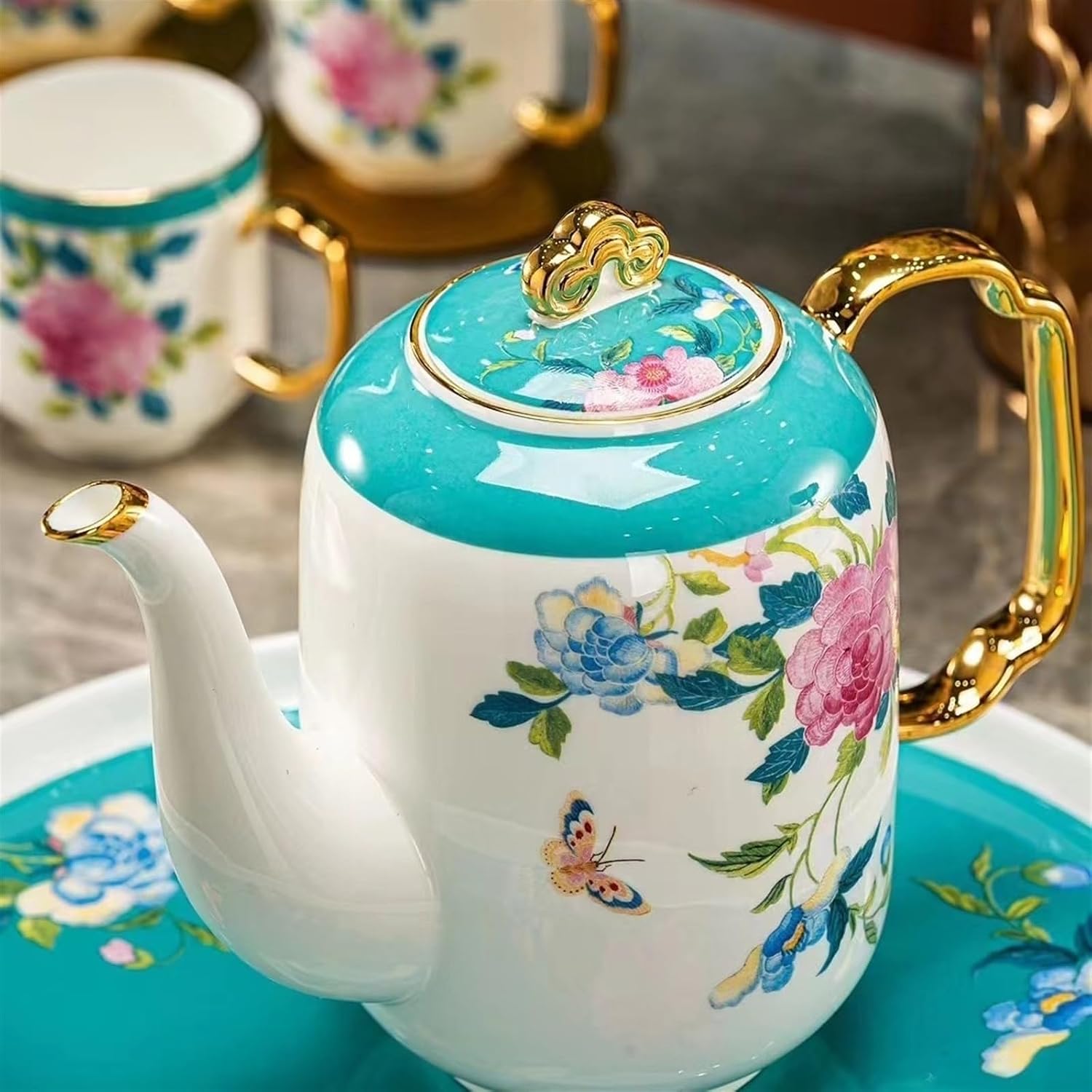 Beverage Serveware European high-temperature water set, teapot and cup set, housewarming gift, coffee set, teapot and tea cup set Water Carafe