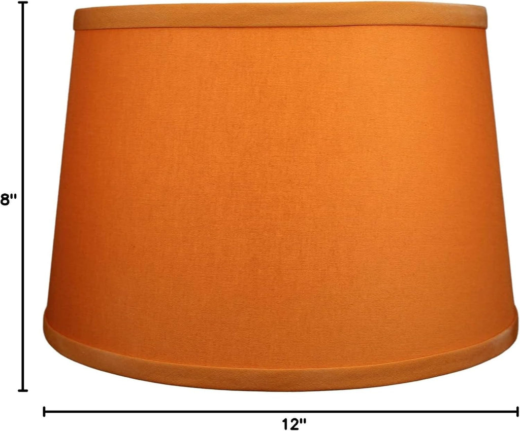FenchelShades.com Set of 2 Lampshades 10' Top Diameter x 12' Bottom Diameter x 8' Slant Height with Washer (Spider) Attachment. Attaches to Lamps with an existing Harp (not included) (Linen Cedar)
