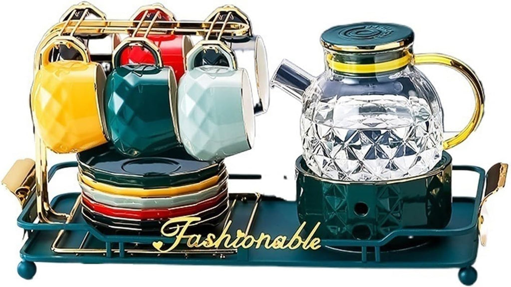 Beverage Serveware Tea set household heating living room hospitality ceramic teacup water cup with handle Water Carafe