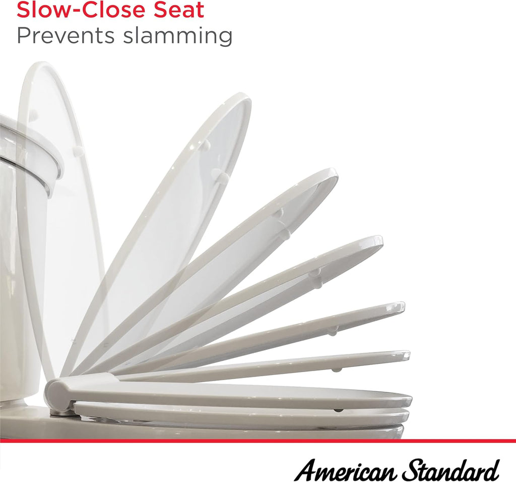 American Standard 606AA002.020 H2Option Two-Piece Toilet with Soft Close Toilet Seat Elongated and Wax Ring, Elongated Front, Chair Height, Dual Flush, White, 0.92-1.28 gpf (Pack of 3)