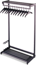 Quartet Two-Shelf Garment Rack, Freestanding, 24 Inch, Black, 8 Hangers Included (20222)