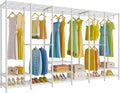 VIPEK V60 Extra Large Clothing Rack Portable Closet Freestanding Wardrobe Heavy Duty, Metal, for Hanging Clothes, Bedroom Storage Organizer, Max Load 1620lbs, White