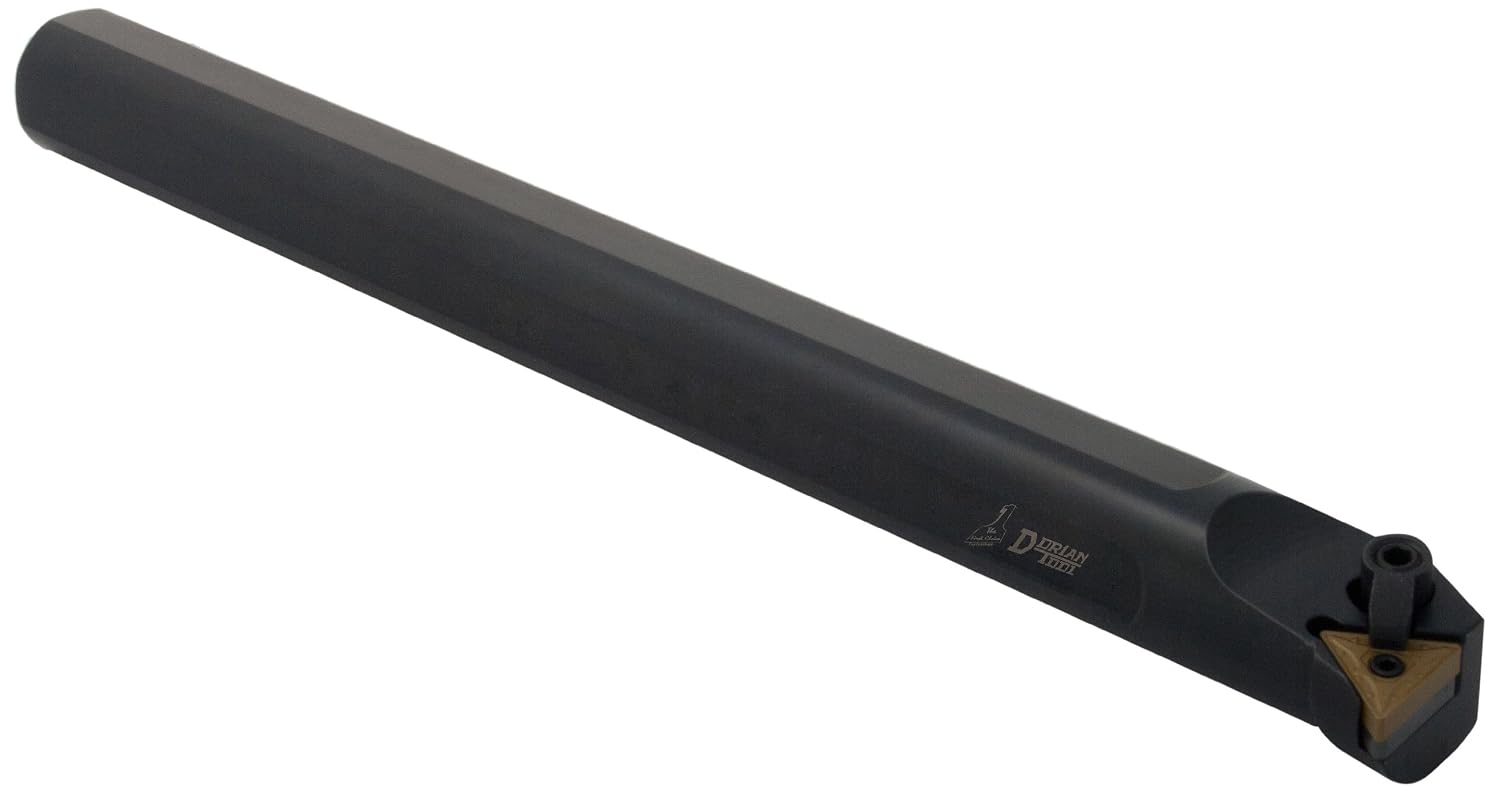 S-MTUN Round Shank Steel Multi-Lock Boring Bar, Left Hand Cut, 14' Overall Length, 1-33/64' Minimum Bore Diameter, 1-1/4' Shank Diameter