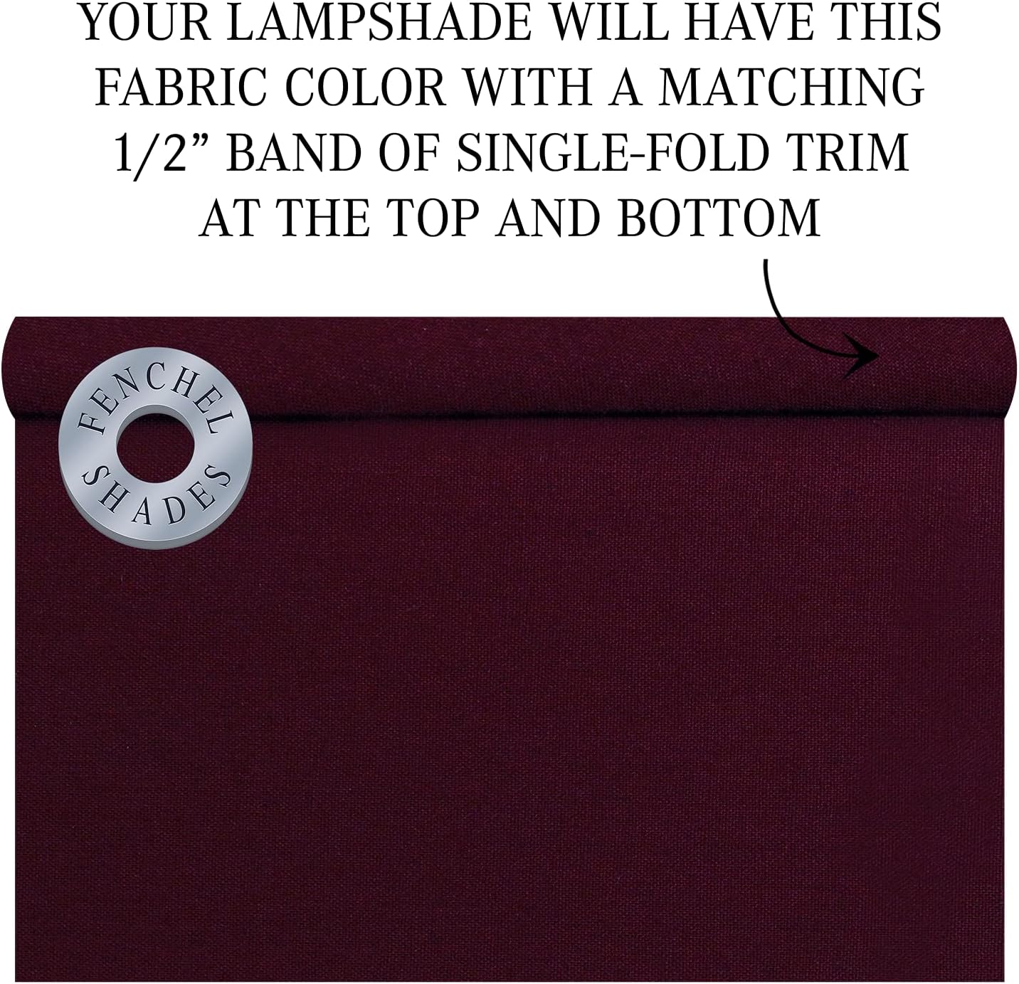 FenchelShades.com Set of 2 Lampshades 10' Top Diameter x 12' Bottom Diameter x 8' Slant Height with Washer (Spider) Attachment. Attaches to Lamps with an existing Harp (not included) (Linen Burgundy)