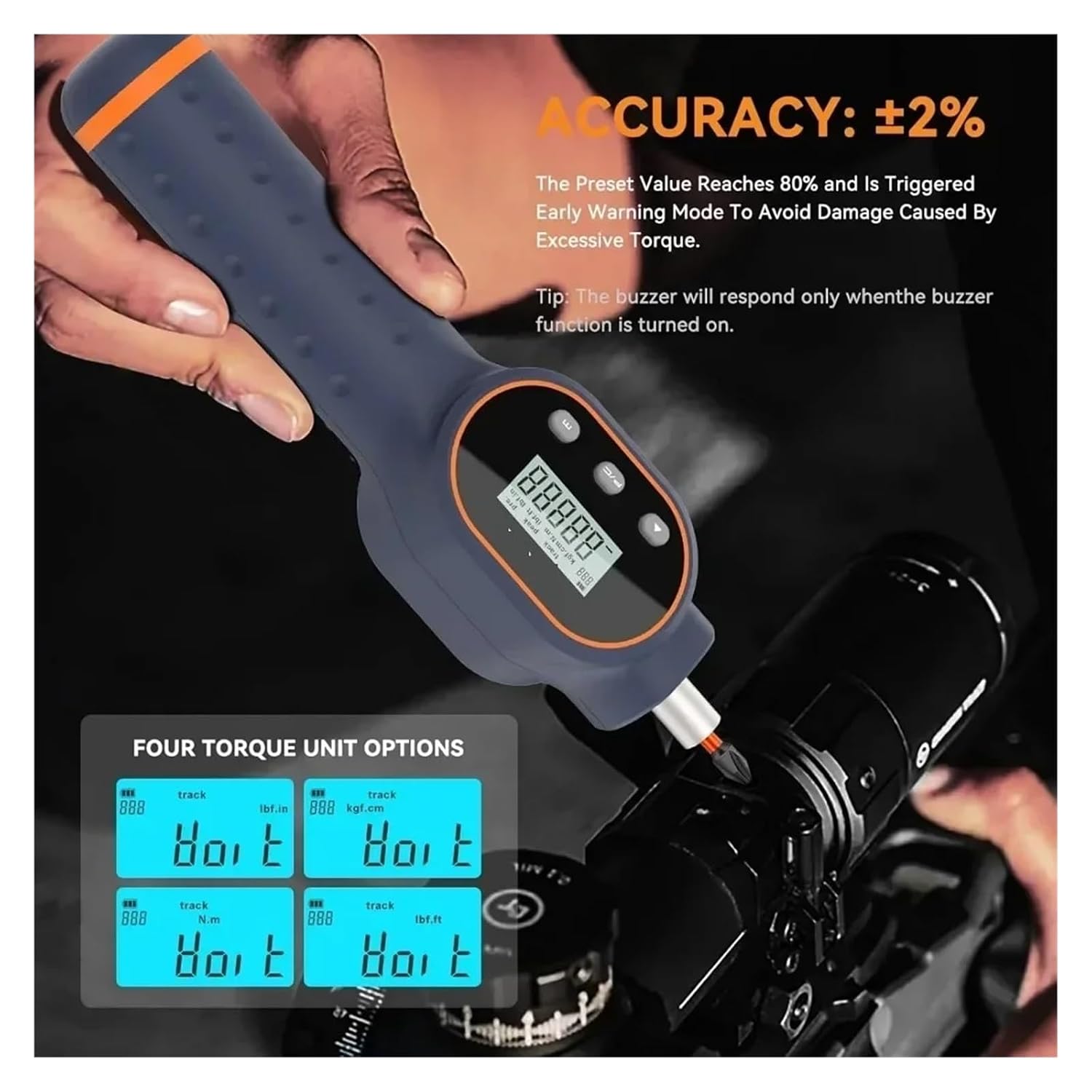 Torque Tester, 1/4' Digital Torque Screwdriver Drive Screwdriver 7.08-70.8 in-lbs Torque Wrench Driver 10pcs Magnetic Drill Bit Repair Tool Kit(GMS8)