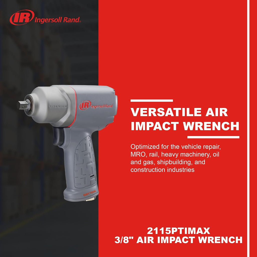 Ingersoll Rand 2115PTiMAX 3/8' Pin Type, Industrial-Grade Impact Wrench