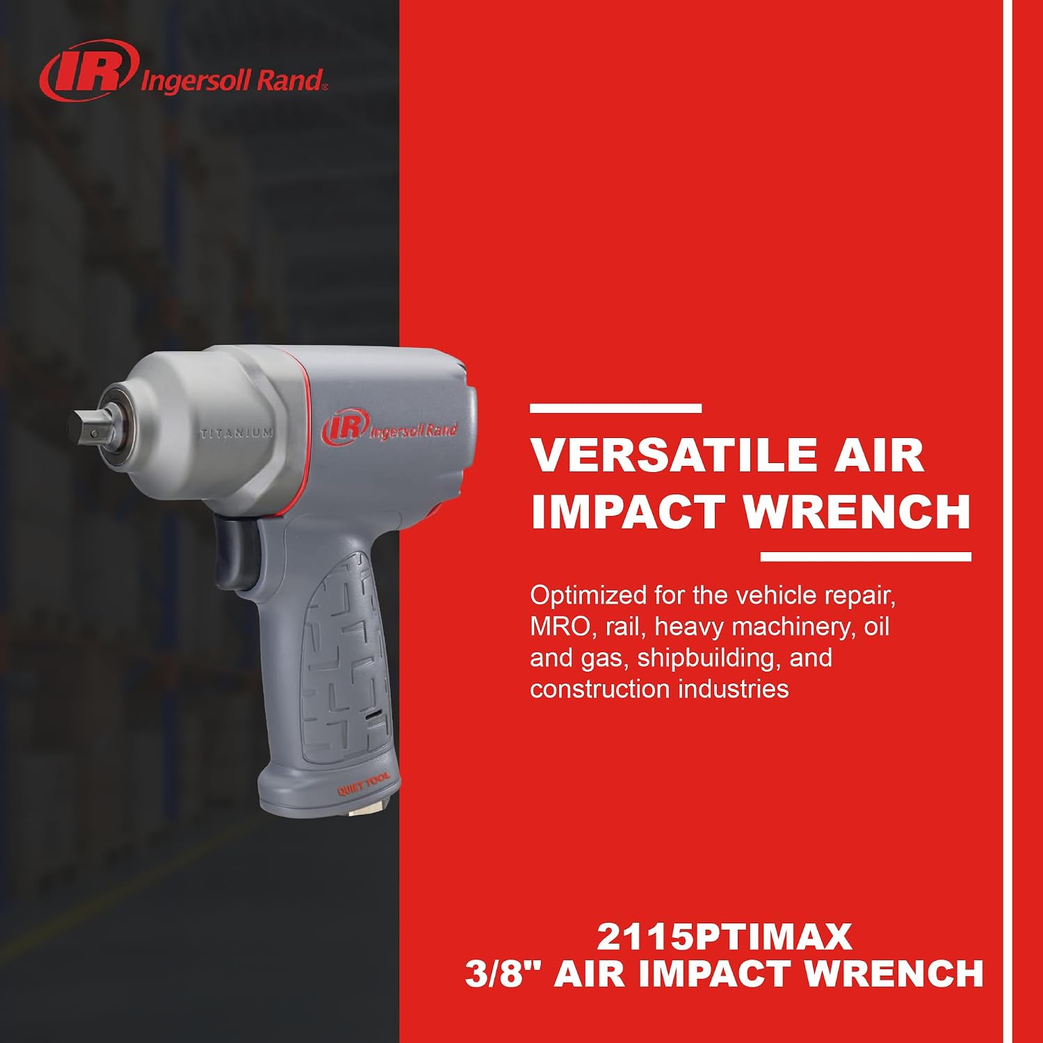 Ingersoll Rand 2115PTiMAX 3/8' Pin Type, Industrial-Grade Impact Wrench