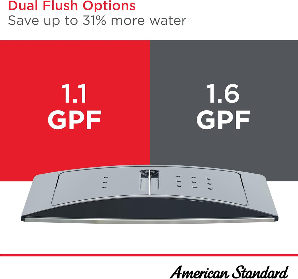 American Standard 606AA002.020 H2Option Two-Piece Toilet with Soft Close Toilet Seat Elongated and Wax Ring, Elongated Front, Chair Height, Dual Flush, White, 0.92-1.28 gpf (Pack of 3)