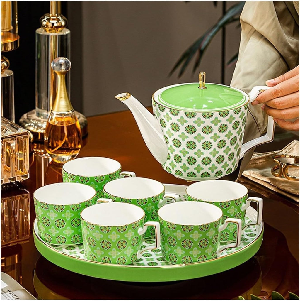 Beverage Serveware Modern teapot afternoon tea coffee pot kettle household teapot cup with tea tray essential tea set for home Water Carafe