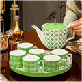 Beverage Serveware Modern teapot afternoon tea coffee pot kettle household teapot cup with tea tray essential tea set for home Water Carafe