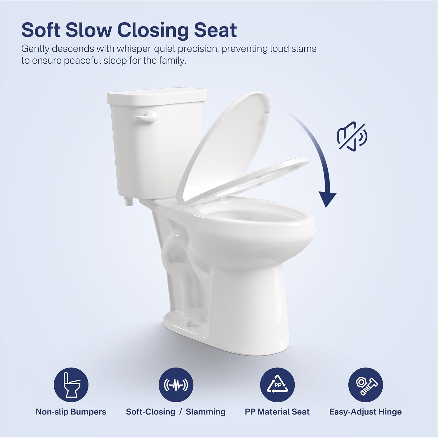 Eridanus Tall Two Piece Toilet, ADA Compliant Chair Height 19.7', Elongated Toilets Bowl 19' with Soft Close Seat, Single Flush 1.28 GPF Powerful Siphon, 12' Rough-In Floor Mounted Commode for Seniors