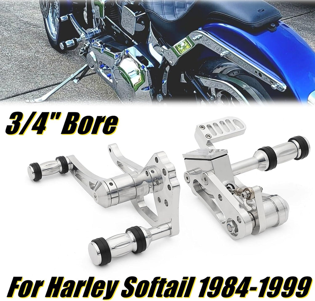 TOFR 3/4' Bore Master Cylinder Forward Controls for Harley Softail 1984-1999 Fat Boy FLSTF Heritage FLST Softail Custom FXSTC Bad Boy FXSTSB Softail Standard FXST for Big Twin Shovelhead
