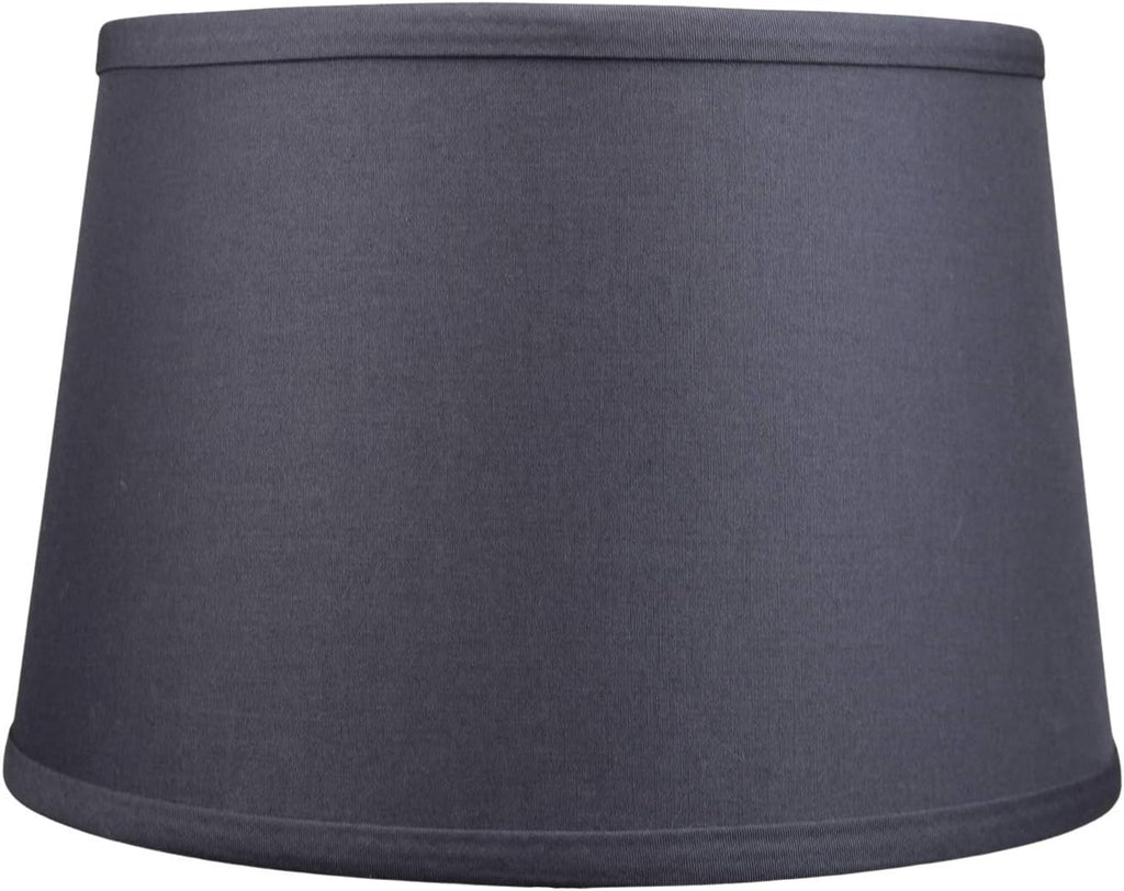 FenchelShades.com Set of 2 Lampshades 10' Top Diameter x 12' Bottom Diameter x 8' Slant Height with Washer (Spider) Attachment. Attaches to Lamps with an existing Harp (not included) (Linen Charcoal)
