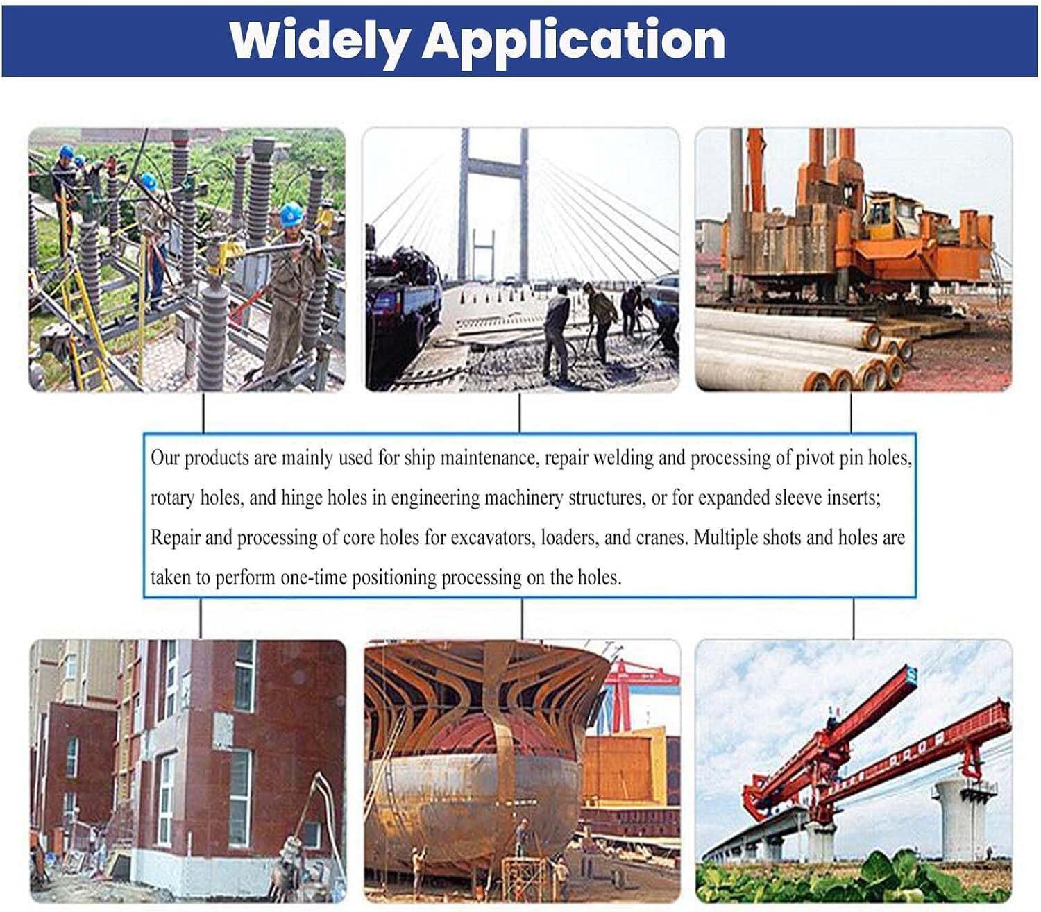 Portable 2in1 Line Boring and Overlay Welding Machine Bore Welder Hole Drilling Equipment with Connecting Rod and Digital Display Boring Bar for Excavators Cranes Loaders Without Welder