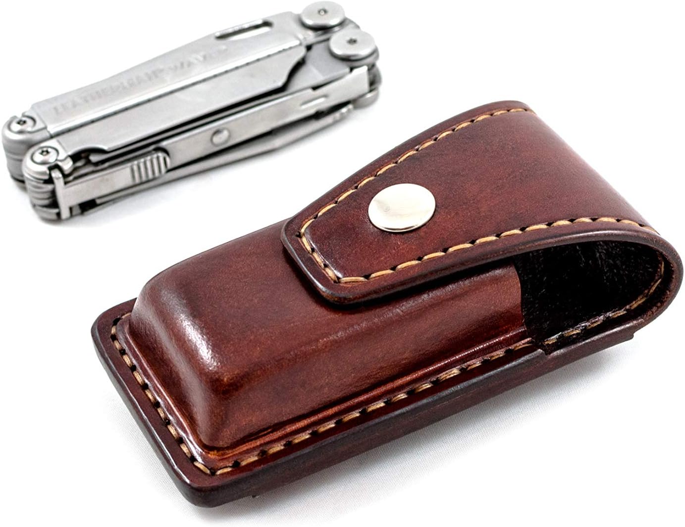 Unicarry leather case for Leatherman Wave, leather pocket multitool sheath, every day carry, EDC, leather knife holster