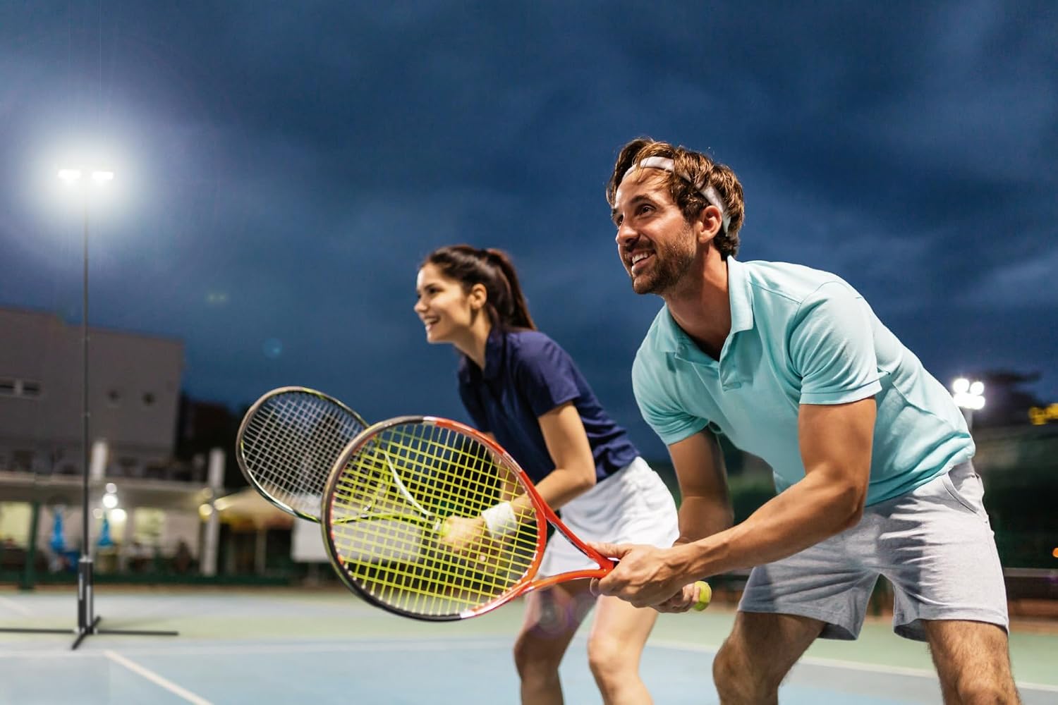 Eversun Apollo S Portable Lighting Three Tower Bundle for Tennis, Handball, or Basketball | Up to 120,000 Lumens Total | Up to 10hr Battery Life | 5-20ft Tall | AC & Battery Powered | Made in USA