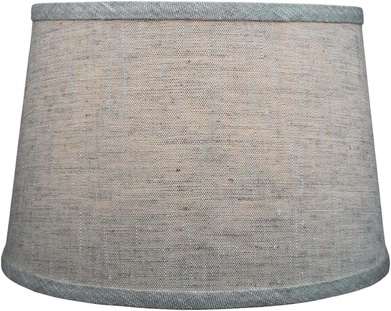 FenchelShades.com Set of 2 Lampshades 10' Top Diameter x 12' Bottom Diameter x 8' Slant Height with Washer (Spider) Attachment. Attaches to Lamps with an existing Harp (not included) (Oatmeal)
