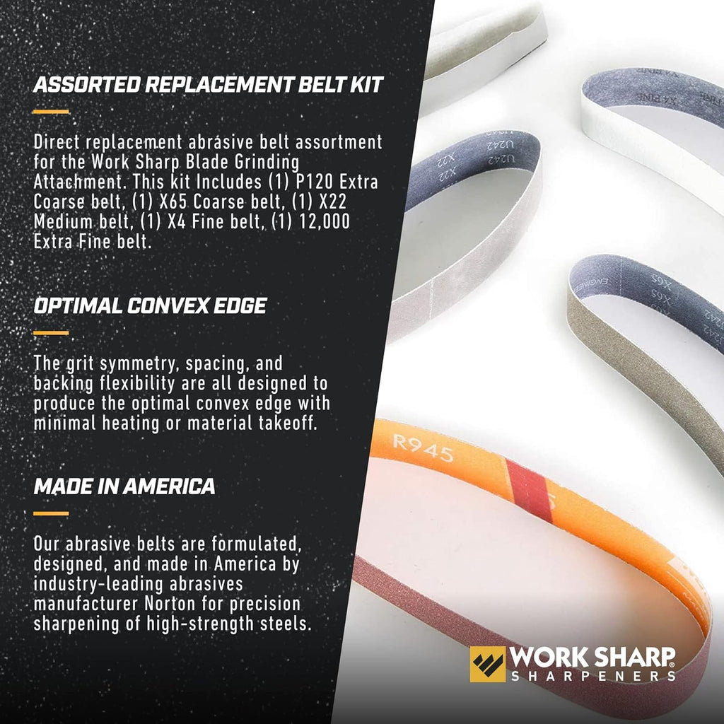 Work Sharp Ken Onion Edition Knife & Tool Sharpener Elite Mk2 - Complete Knife Sharpening System with Blade Grinding Attachment and extra belts