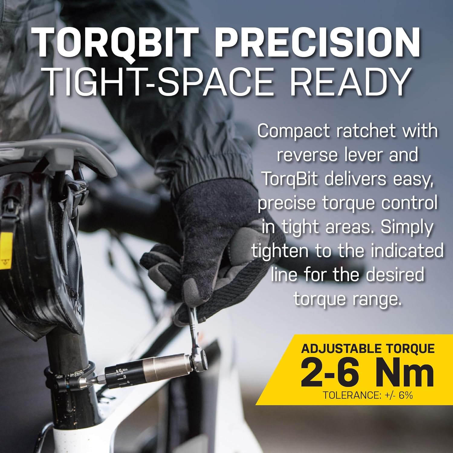Topeak Ratchet Rocket Lite NTX+ Bike Repair Tool Kit – 19 Function Compact Multitool with Adjustable Torque TorqBit (2–6 Nm), Allen & Torx Bits, Phillips Driver, Chain Tool, Magnetic Bit Holder & Case | bike-hand-tools