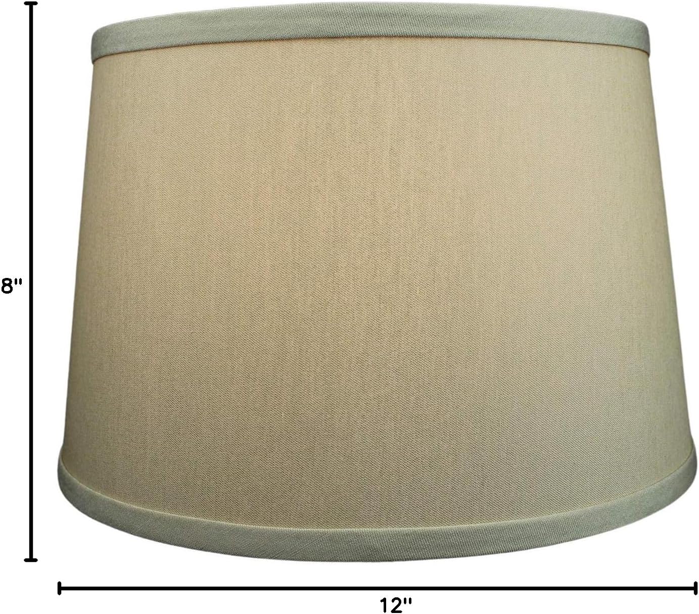 FenchelShades.com Set of 2 Lampshades 10' Top Diameter x 12' Bottom Diameter x 8' Slant Height with Washer (Spider) Attachment. Attaches to Lamps with an existing Harp (not included) (Designer Tan)