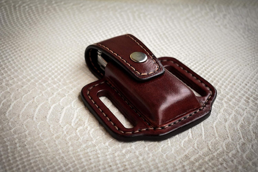Closed top pancake sheath for Leatherman Wave, custom knife case, Multi tool holster, every day carry knife, handmade sheath