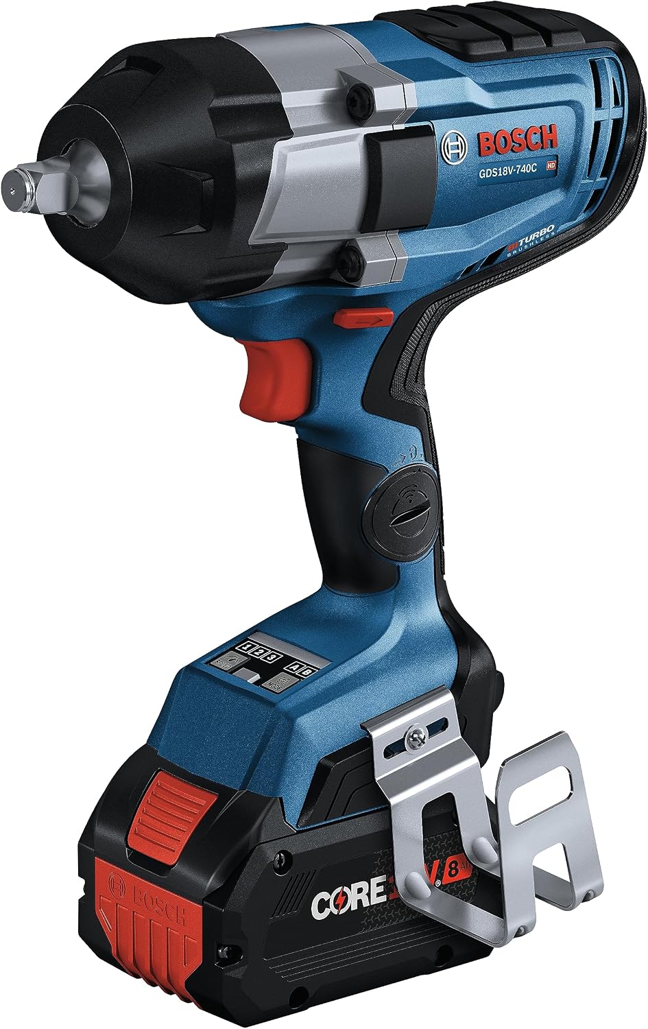BOSCH GDS18V-740CB14 PROFACTOR™ 18V Connected 1/2 In. Impact Wrench Kit with Friction Ring and (1) CORE18V 8 Ah High Power Battery