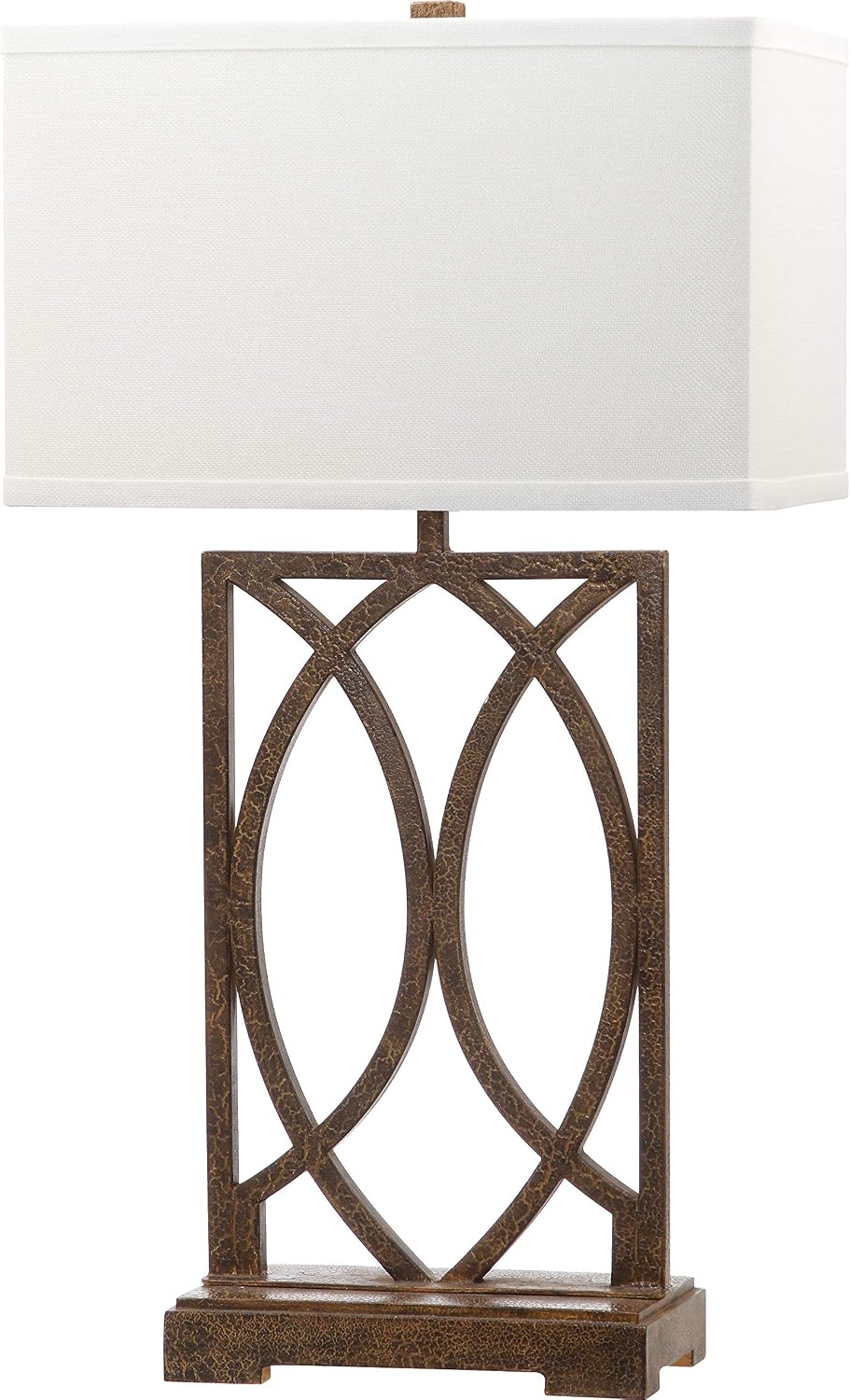 SAFAVIEH Lighting Collection Jago Rustic Farmhouse Antique Gold 30-inch Bedroom Living Room Home Office Desk Nightstand Table Lamp Set of 2 (LED Bulbs Included)