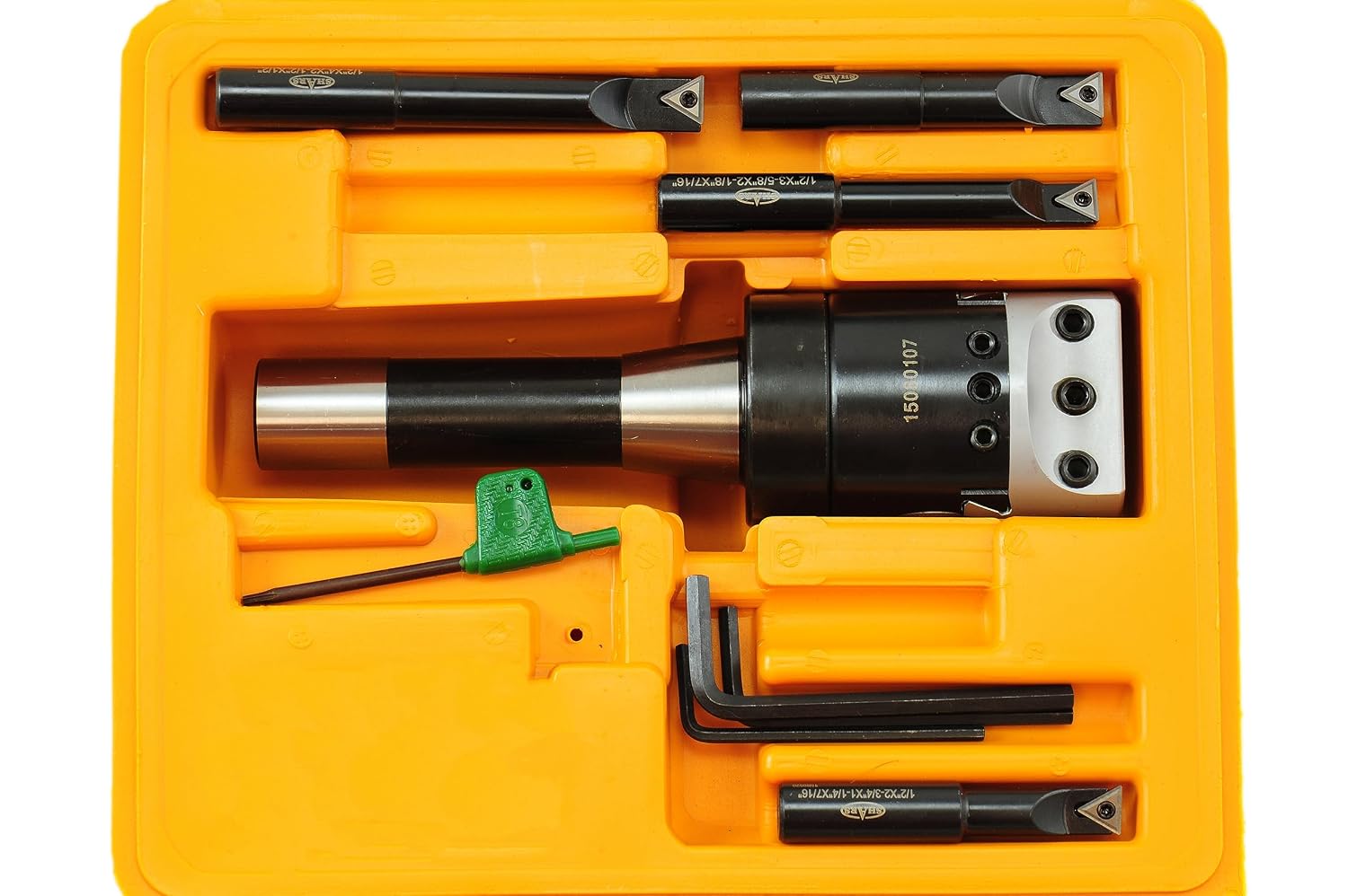 Shars 2' Adjustable Boring Head R8 Shank Indexable Carbide Boring Bar Combo 6 PCS 202-8024A S
