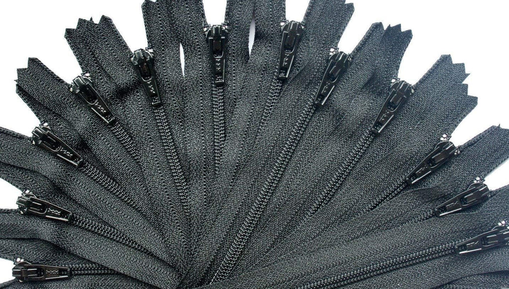 100 YKK Black #3 Skirt and Dress Zipper (108' Inches)