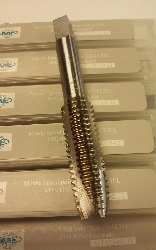 10 pcs - Spiral Point Taps 1/2' - 13 HSS Cobalt - 3 Flute - H3 - New