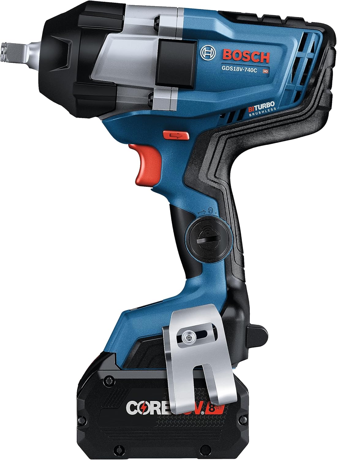 BOSCH GDS18V-740CB14 PROFACTOR™ 18V Connected 1/2 In. Impact Wrench Kit with Friction Ring and (1) CORE18V 8 Ah High Power Battery