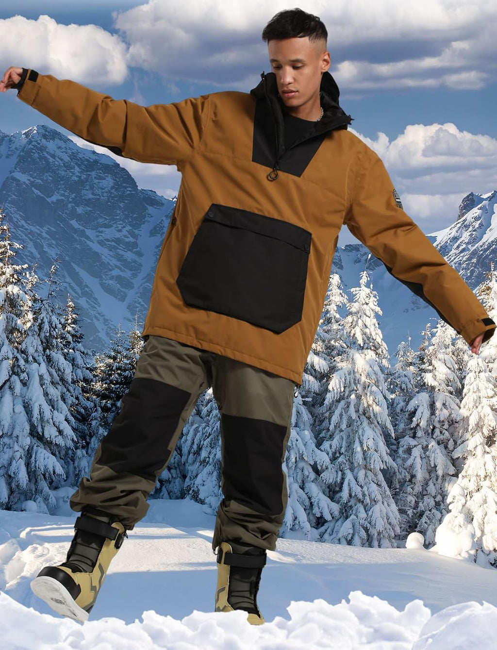 Men Ski Jackets Snowboard Coats Women Waterproof Pullover Jacket Winter Sports Windproof Warm