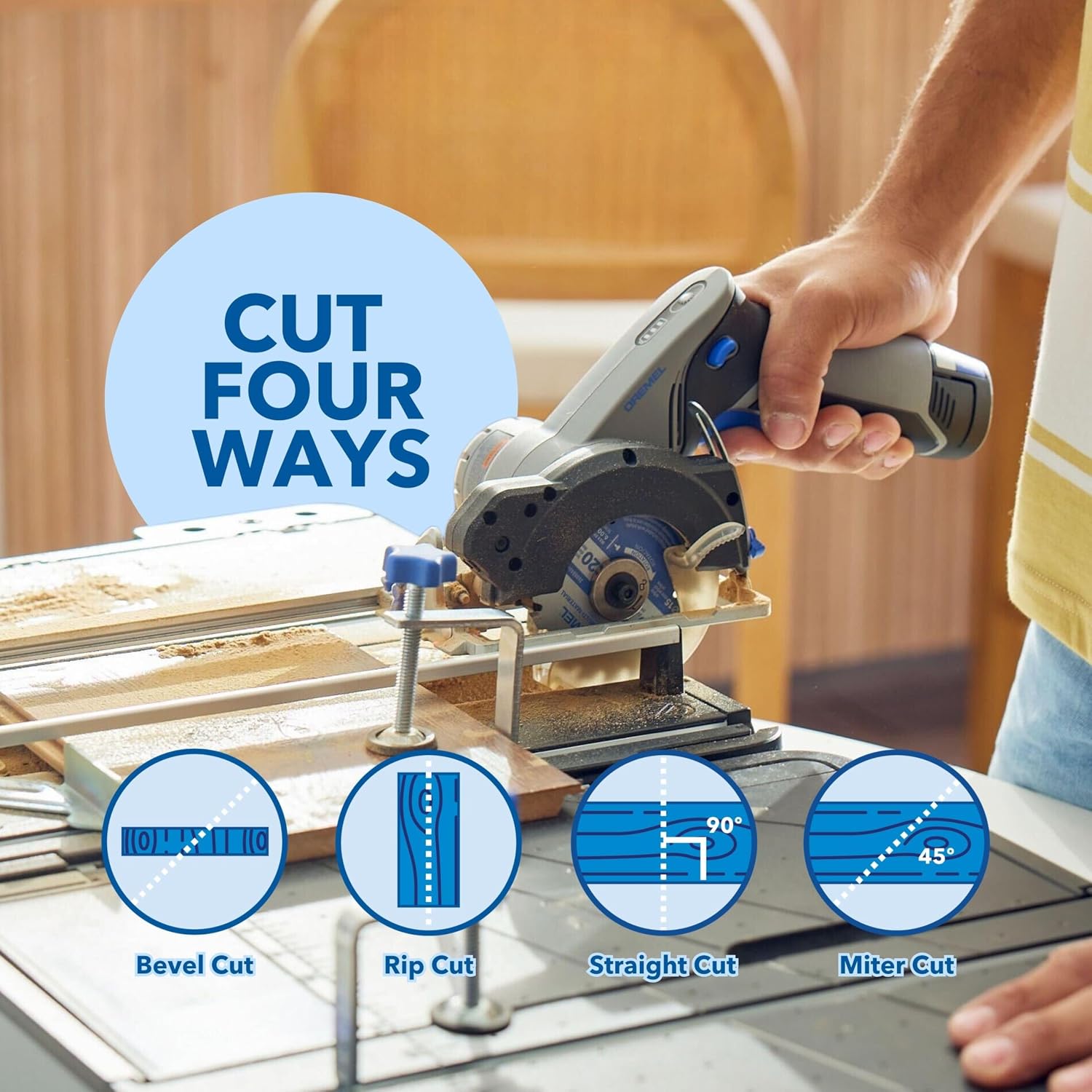 Dremel Blueprint 12V Bundle - Portable Saw Station with Brushless Compact Circular and Multi-Purpose Cutting Case + Brushless Project Multi-Tool with Integrated Application Selector