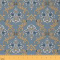 Feelyou Adults Gothic Vintage Floral Damask Fabric Set,Antique Victorian Baroque Fabric by The Yard Kids 10 Yard Bedroom Room Decor Floral Damask Upholstery Fabric for Chairs Soft Flannel