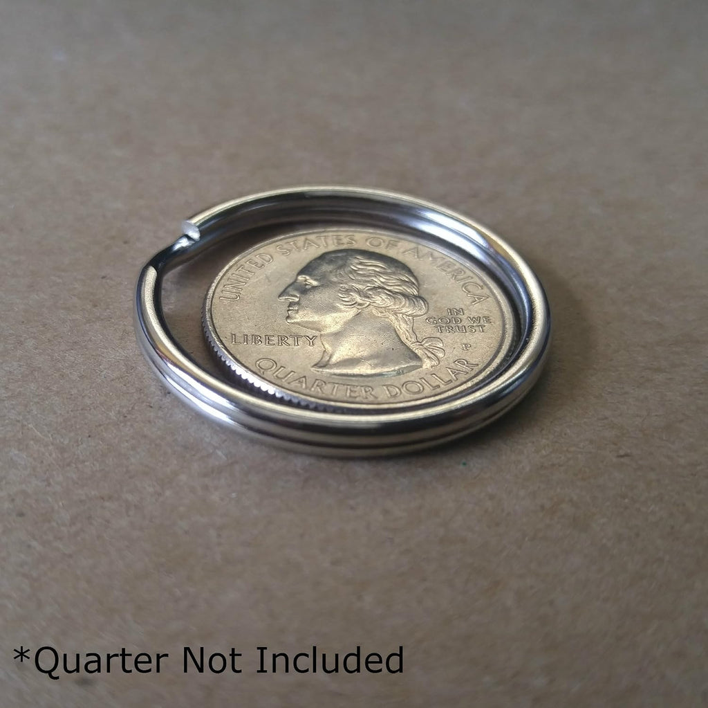 Specialist ID Bulk 1000 Pack- Extra Large Key Rings - 1.25 Inch Heat Treated - Heavy Duty Sturdy Metal Split Ring Keychains