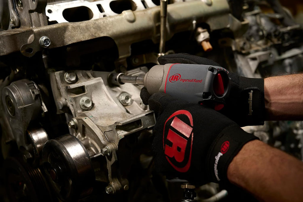 Ingersoll Rand 2115QTIMAX 3/8' Air Impact Wrench, Quiet, 300 ft-lb Torque, Titanium Hammercase, Friction Ring Retainer, Pistol