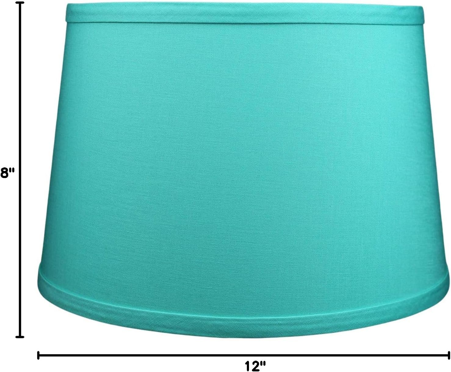 FenchelShades.com Set of 2 Lampshades 10' Top Diameter x 12' Bottom Diameter x 8' Slant Height with Washer (Spider) Attachment. Attaches to Lamps with an existing Harp (not included) (Linen Pool)