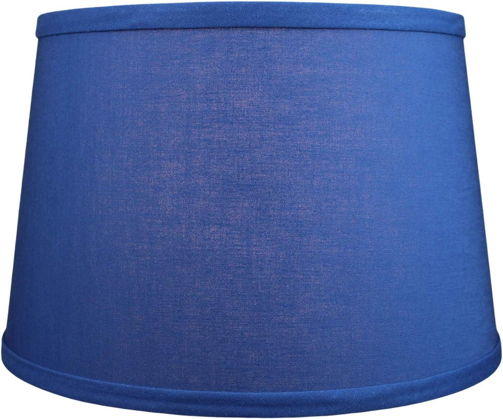 FenchelShades.com Set of 2 Lampshades 10' Top Diameter x 12' Bottom Diameter x 8' Slant Height with Washer (Spider) Attachment. Attaches to Lamps with an existing Harp (not included) (Linen Prussian)