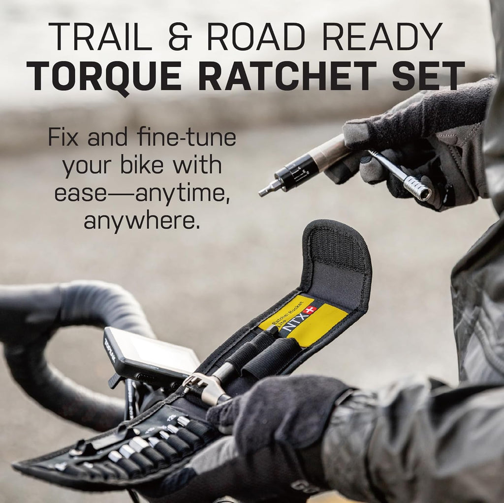 Topeak Ratchet Rocket Lite NTX+ Bike Repair Tool Kit – 19 Function Compact Multitool with Adjustable Torque TorqBit (2–6 Nm), Allen & Torx Bits, Phillips Driver, Chain Tool, Magnetic Bit Holder & Case | bike-hand-tools